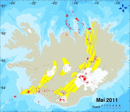 Jarðskjálftar á Íslandi í maí 2011