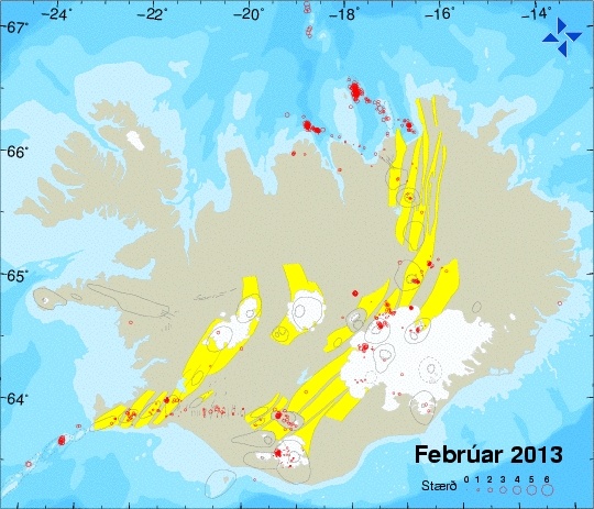 Jarðskjálftar í febrúar 2013